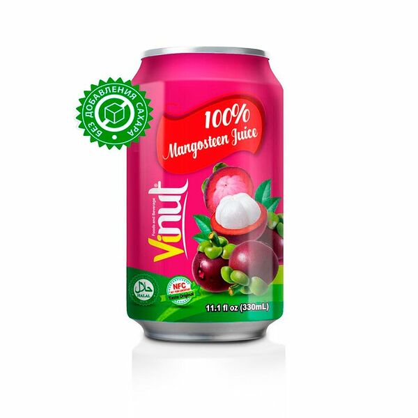 Сок прямого отжима Vinut Мангостин 100%, 330мл