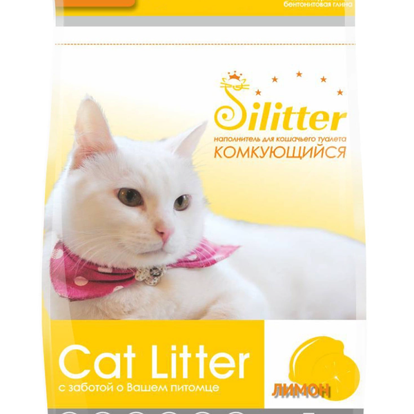 Наполнитель комкующийся Silitter, для кошачьего туалета 5 л, аромат в ассортименте