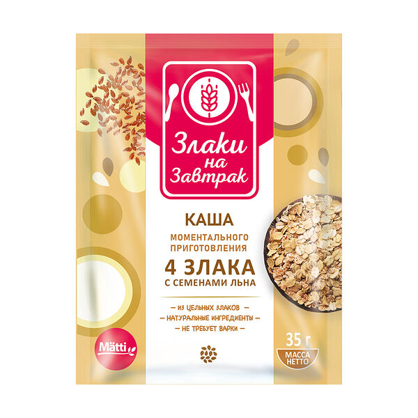 Каша овсяная с семенами льна, Matti, 40 г