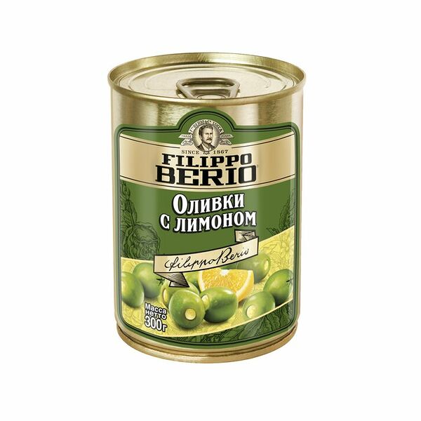 Оливки без косточки Filippo Berio с лимоном 300г