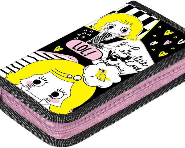 Пенал Hatber Модница с таблицей умножения 19*11.5см