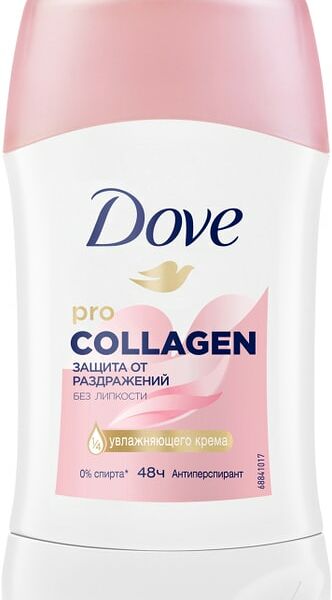 Антиперспирант-карандаш Dove защита от раздражений без липкости с Pro-collagen комплекс 40мл