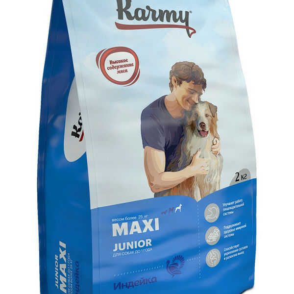 Karmy Maxi Junior сухой корм для щенков крупных пород Индейка