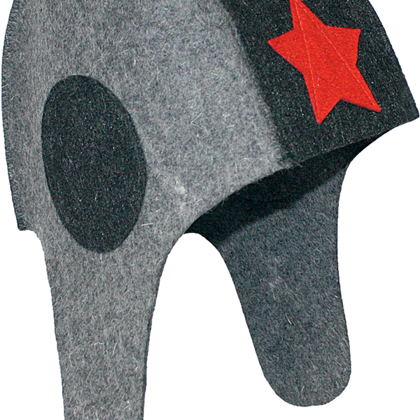 Шапка банная ГлавБаня Танкист серая, войлок, Арт. Б4941