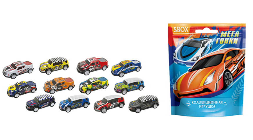 

Игрушка КОНФИТРЕЙД Мегагонки Sbox club, Арт. УТ53990, 1шт, машинка в ассортименте