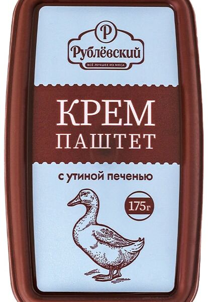 Крем-паштет Рублевский с утиной печенью запеченный 175г