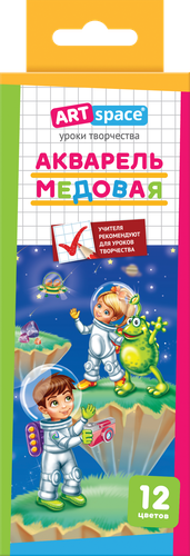 

Акварель медовая СПЕЙС Космонавты, 12 цветов, без кисти Арт. Ак_1074