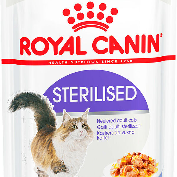 Корм влажный для кошек Royal Canin Sterilised, кусочки в желе, для взрослых стерилизованных кошек