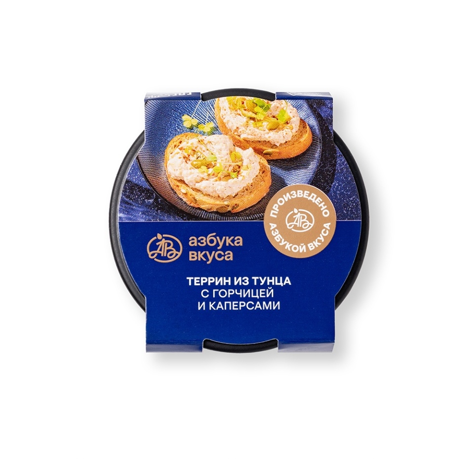 

Террин «Азбука вкуса» из копченого тунца с каперсами и горчицей 100 г, Россия