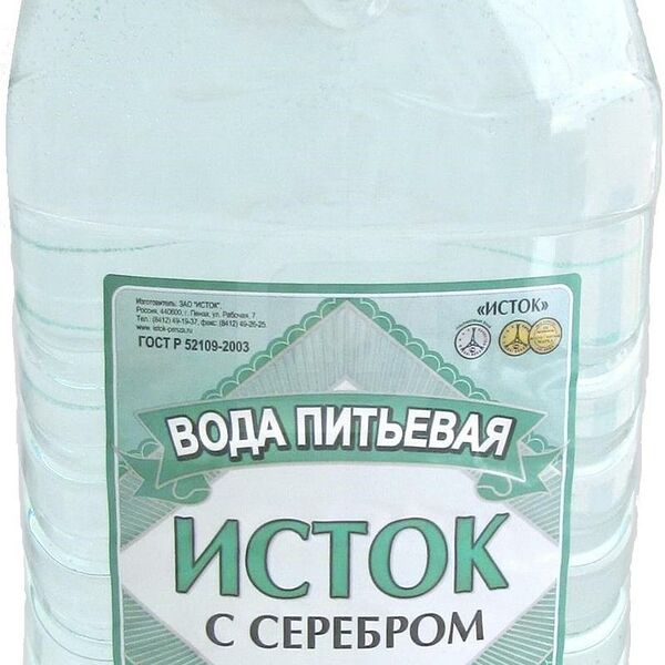 Вода питьевая негазированная Исток с серебром