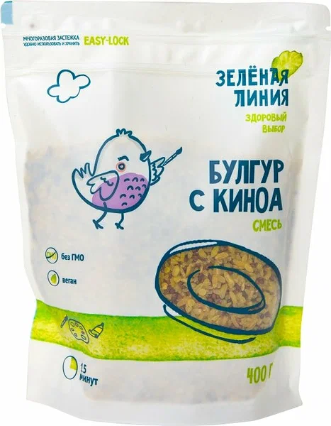 Смесь крупы булгур и киноа из пшеницы Зелёная Линия