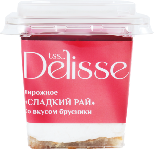 

Пирожное Delisse Сладкий рай со вкусом брусники 130 г