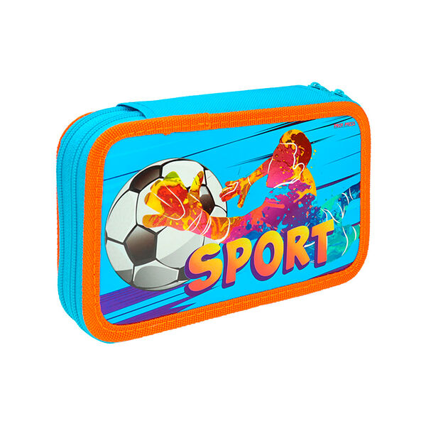 Пенал 2-секц большой Активный футбол 1 ПН-1344 190х115 ламинир картон твин-лак  холфольгаПН-1344