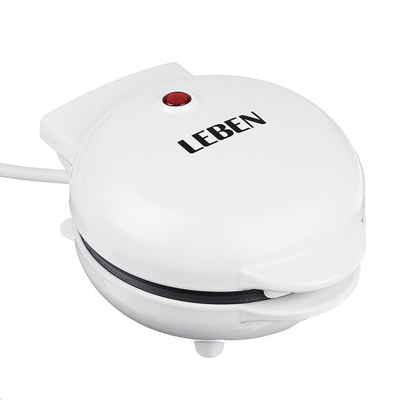 Leben мини-вафельница, 550 вт, пластик, нерж. сталь, антипригарное покрытие