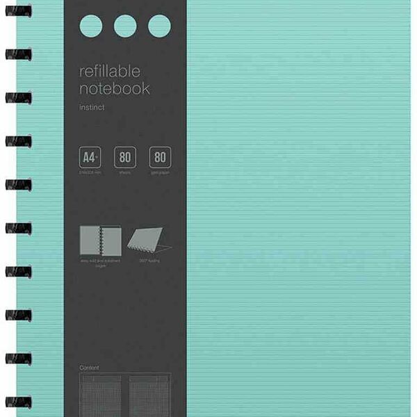 Тетрадь на кольцах А4 в клетку Berlingo Instinct, 80 листов