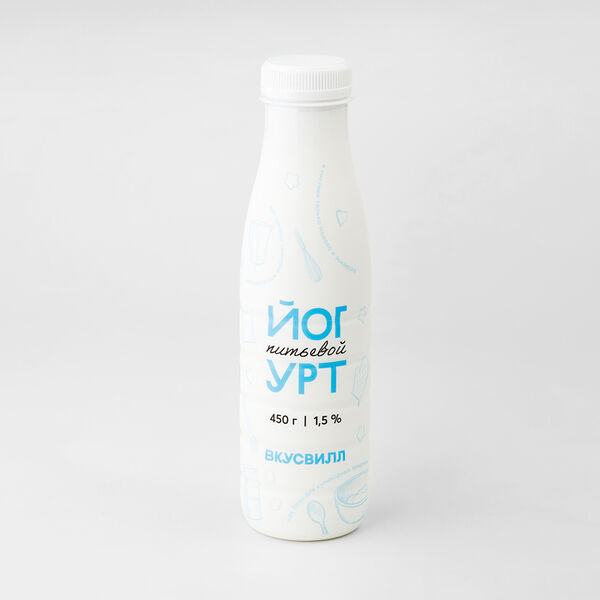 Йогурт питьевой 1,5%, 450 г