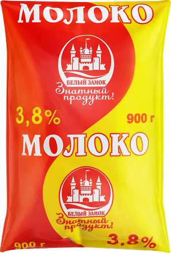 Молоко Белый замок пастеризованное 3.8% 900г