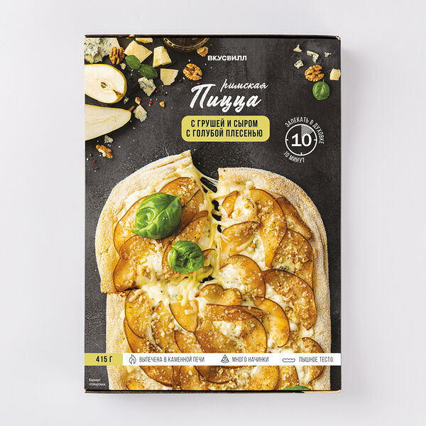 Пицца римская с грушей и сыром с голубой плесенью