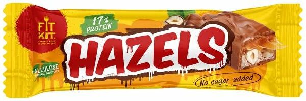 Батончик Fitkit без сахара протеиновый Hazels с орехами, 45г