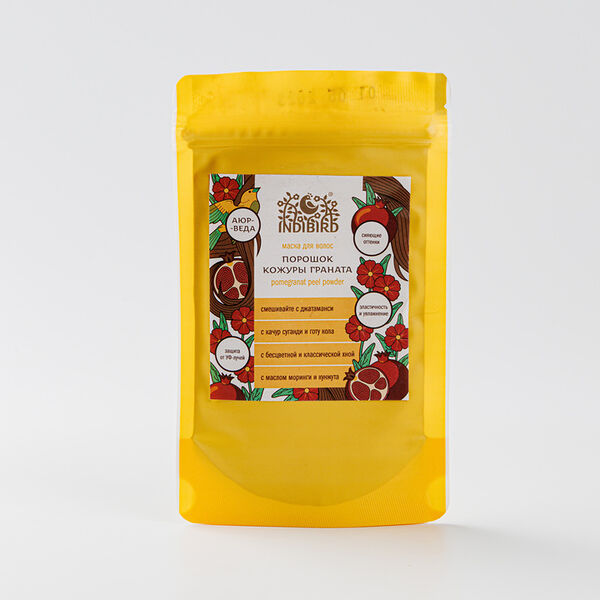 Граната кожура маска порошок Indibird для волос 