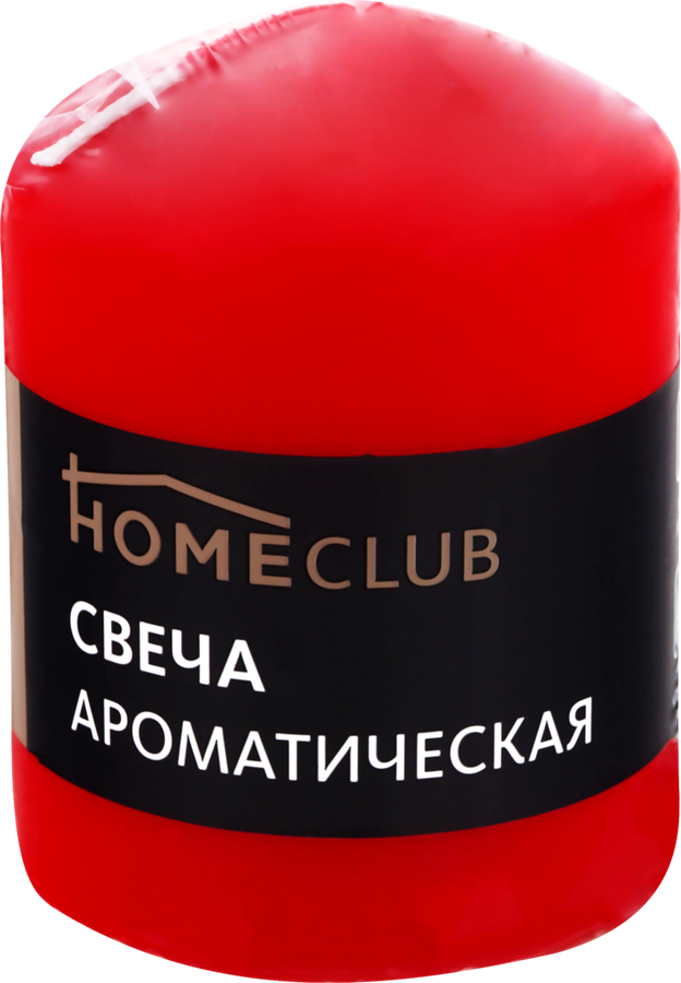 

Свеча ароматическая HOMECLUB Клубника, столбик 7х9 см