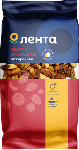 Смесь ореховая Лента жареная солёные, 200 г
