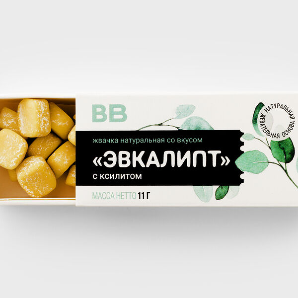 Жвачка натуральная со вкусом Эвкалипт 