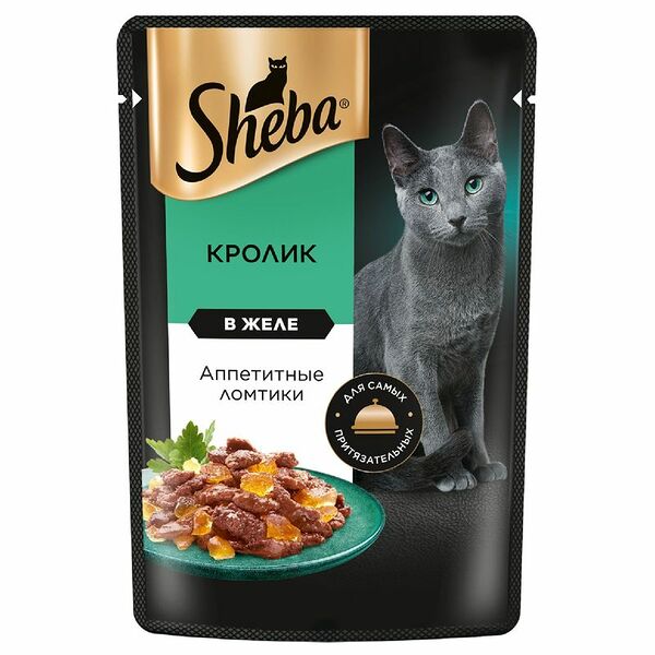 Влажный корм для кошек Sheba Ломтики в желе с кроликом 75 г
