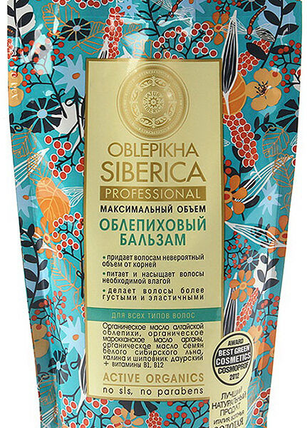 Бальзам для волос Natura Siberica Максимальный объем облепиховый