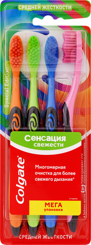 

Зубная щетка Colgate Сенсация Свежести средней жесткости 4 шт