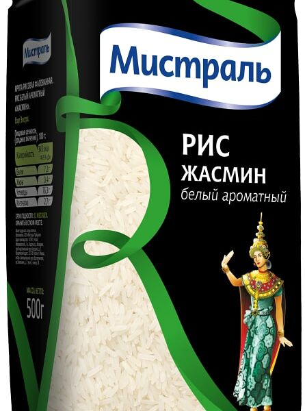 Рис Мистраль Жасмин белый ароматный 500г