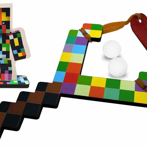 Рогатка игрушечная ЯиГрушка Пиксели с мишенью цвет в ассортименте, 22 см