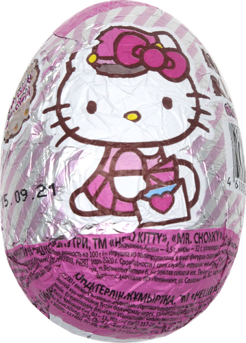 

Яйцо шоколадное Hello Kitty с коллекционной игрушкой 20 г