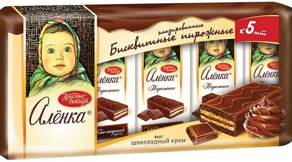 Пирожное Аленка бисквитное вкус Шоколадный крем 5шт*40г