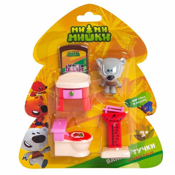 Игровой набор Ми-ми-мишки Тучка ванная комната 3 детали интерьера из пластмассы BBPS033B