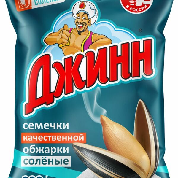 Семечки Джинн Солнечный Великан полосатые жареные с солью 200 г
