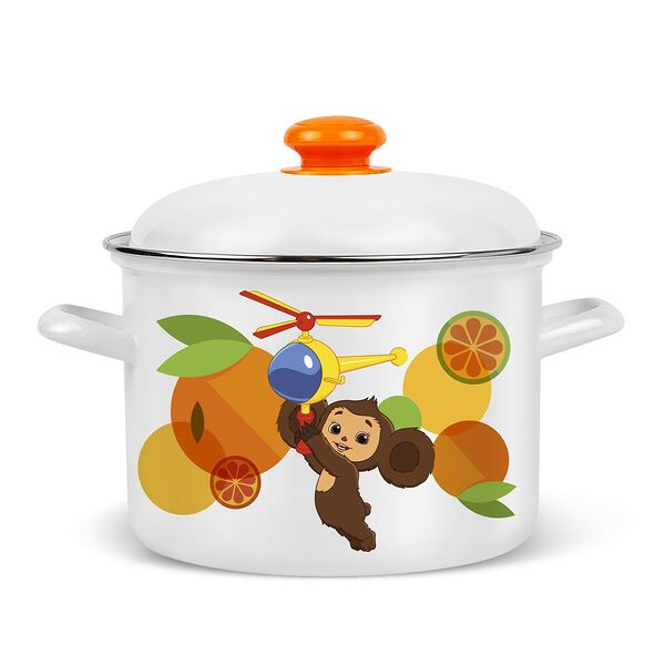 Кастрюля HITT Чебурашка Путешествие, 2 л, эмаль