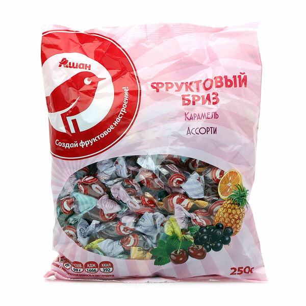 Карамель АШАН Красная птица ассорти
