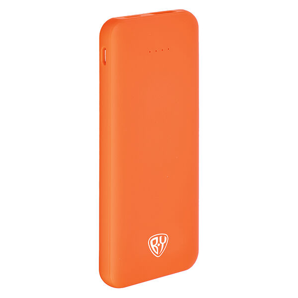 By аккумулятор мобильный, 5000 мач, usb, 2а, прорезиненное покрытие, оранжевый