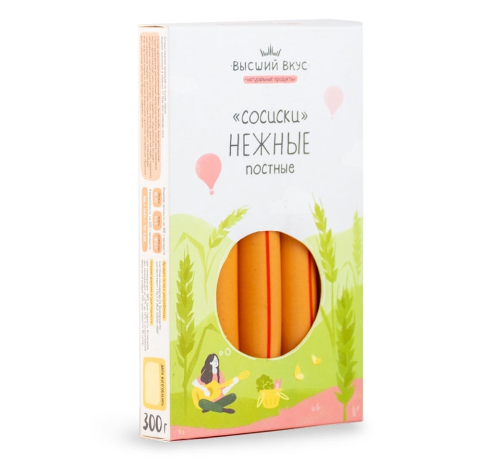 

Сосиски Высший Вкус пшеничные Нежные 300 г
