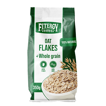 

Хлопья овсяные Fitergy цельнозерновые крупные №1 350г, Россия