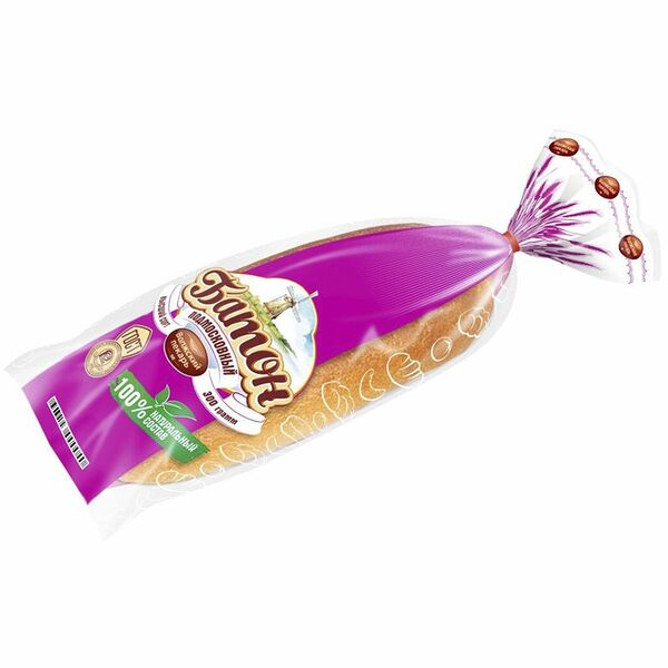 Батон подмосковный Волжский пекарь, нарезка