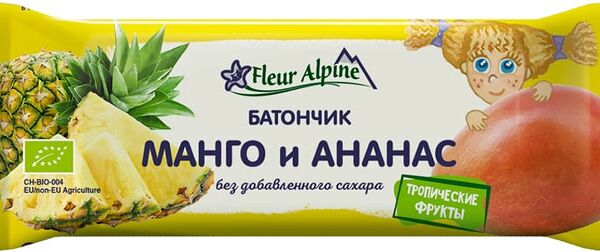 Батончик Fleur Alpine Манго и ананас 20г