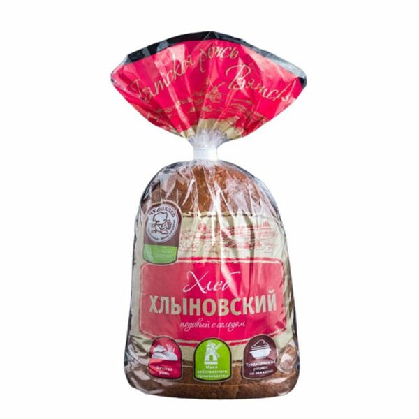 Хлеб Чудохлеб Хлыновский с солодом нарезка