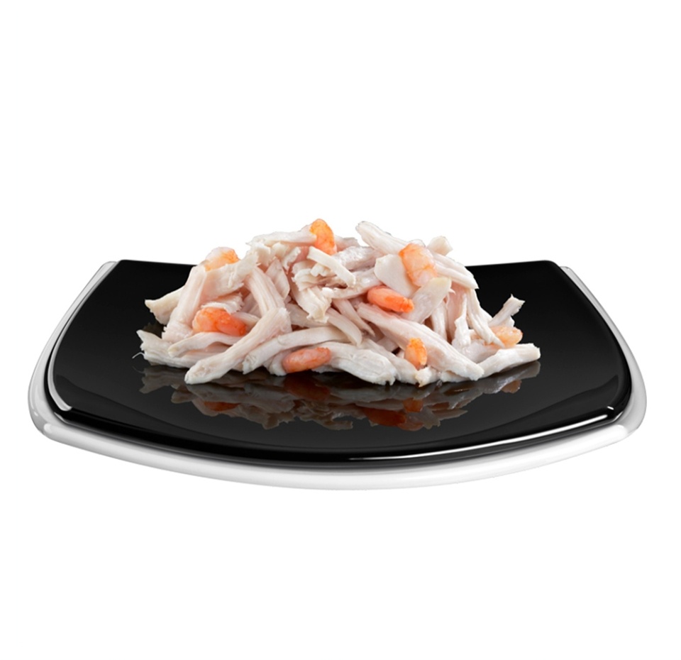 

Консервы для кошек GimCat ShinyCat Filet из цыпленка с креветками 70 г