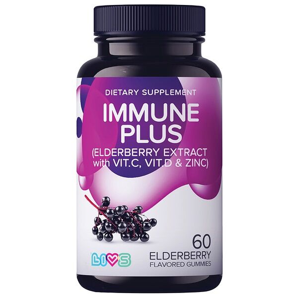 LIVS комплекс иммун + с витамином С, Д и Цинком мармеладные пастикли №60