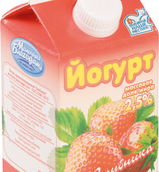 Йогурт молочная благодать 2,5% клубника 