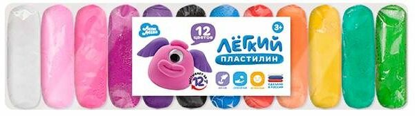 Пластилин Лепи Легко Легкий, 12 цветов