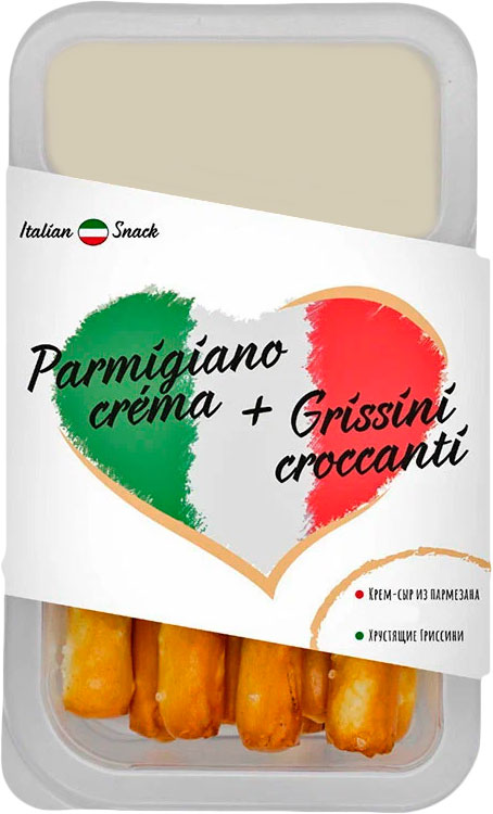 

Крем-сыр Italian Snack из пармезана гриссини 55%