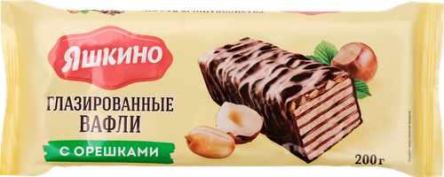 

Вафли Яшкино с орешками глазированные 200 г